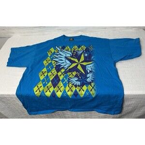 Vintage Tension Disorder Size XXL 2XL Men Blue MMA Affliction Style T-Shirt